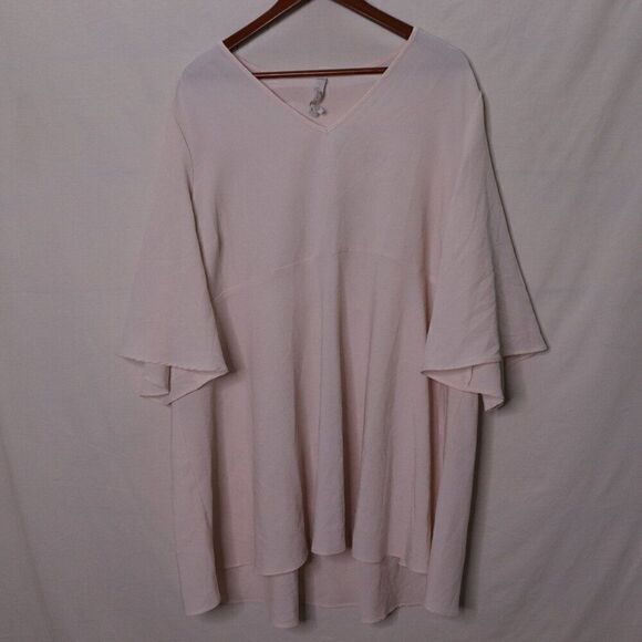 Melissa McCarthy Seven7 | Flutter Sleeve Loose Fit Tunic Top 2X - Picture 2 of 7